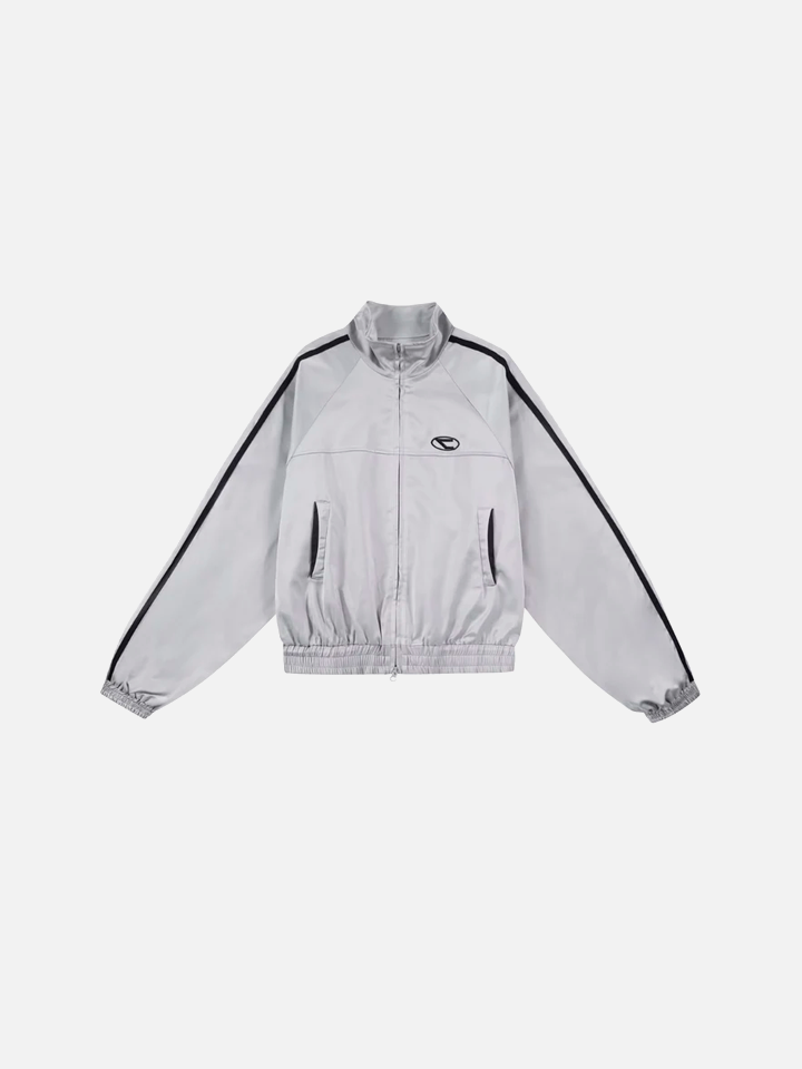 Chaqueta para Mujer de Cuello Alto Gris Plata 'Street Lady'