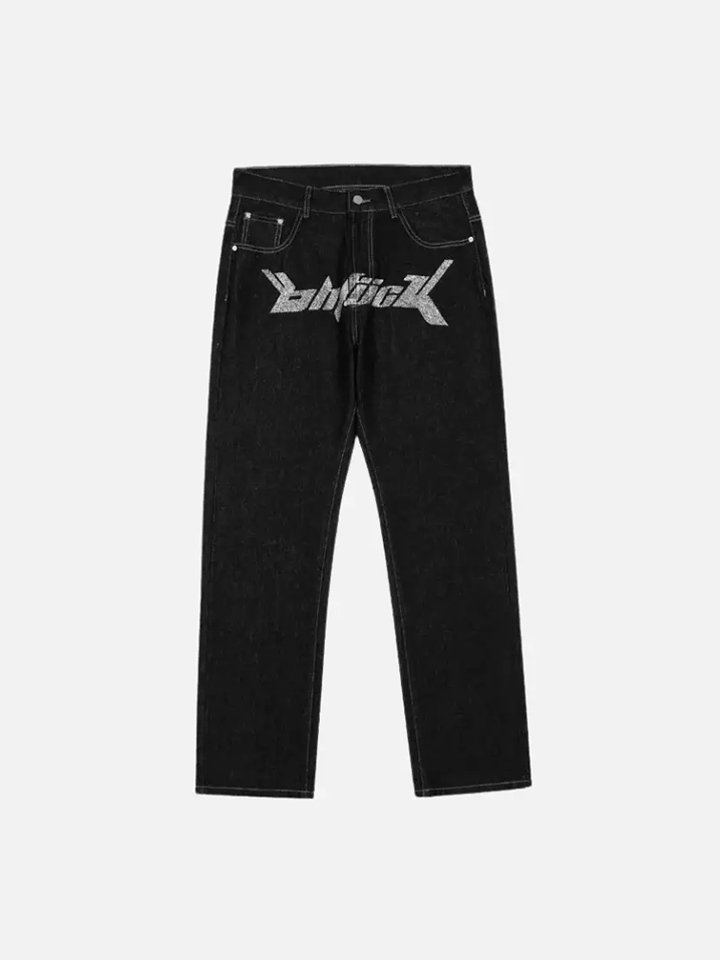 Pantalón Recto para Hombre de Mezclilla 'Dollar' Negro