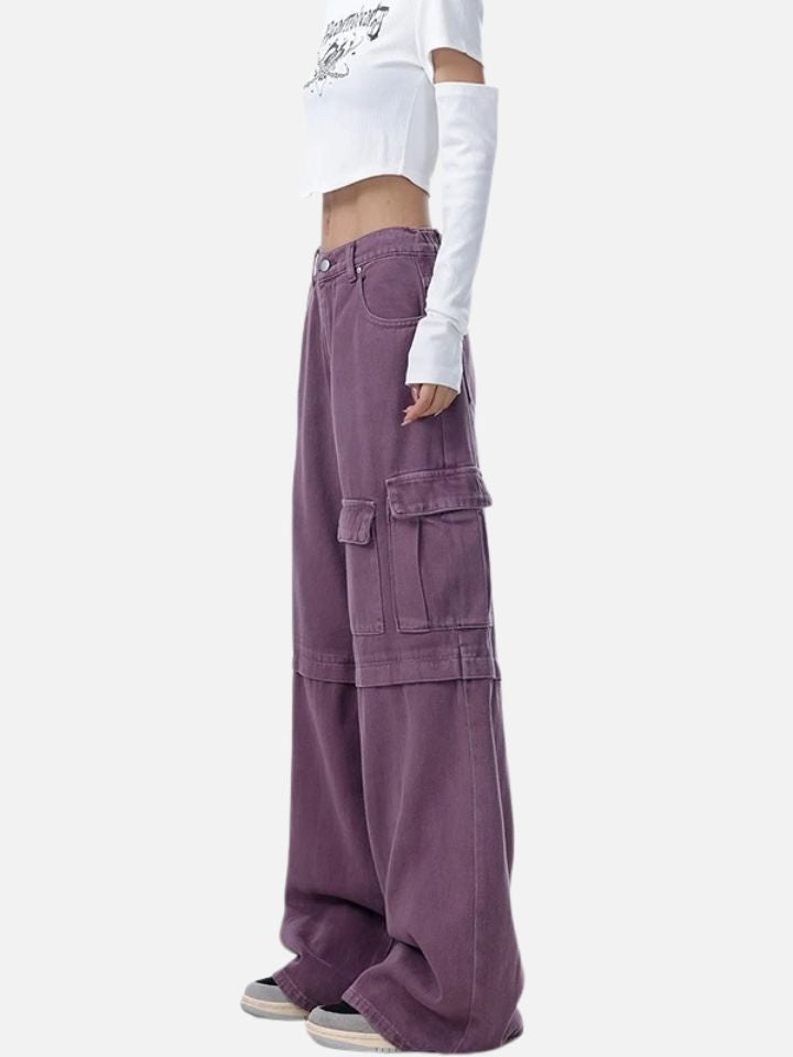 Pantalón Cargo de Mezclilla para Mujer 'Vintage Purple'
