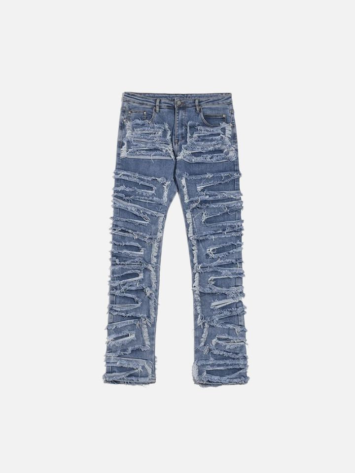 Pantalón Recto de Mezclilla Roto Urban Pulse