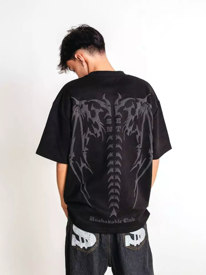 Playera Oversize de Gamuza 'Fallen'