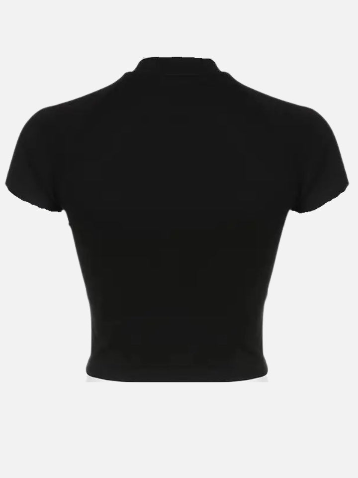 Playera Corta con Cierre 'Amped' para Mujer