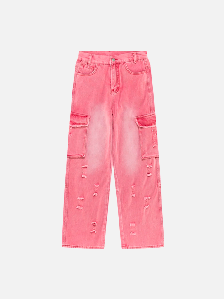 Pantalón Baggy de Mezclilla para Mujer Rosa 'Penelope'