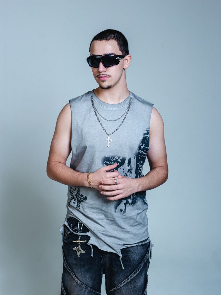 Muscle Tee Estampada 'Grunge'