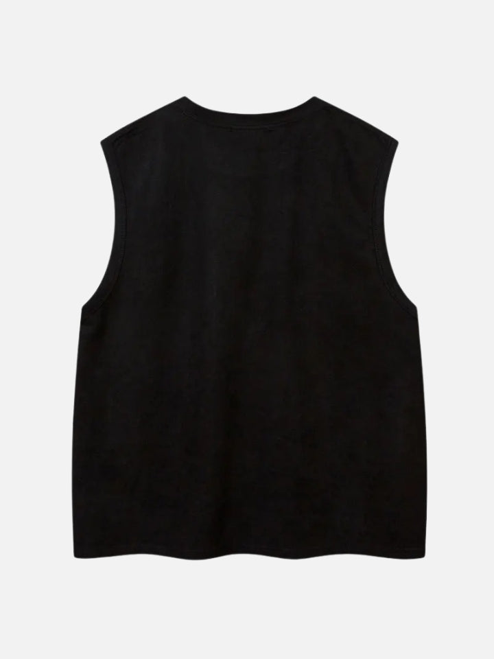 Tank Top de Suede Estampada 'Spire'