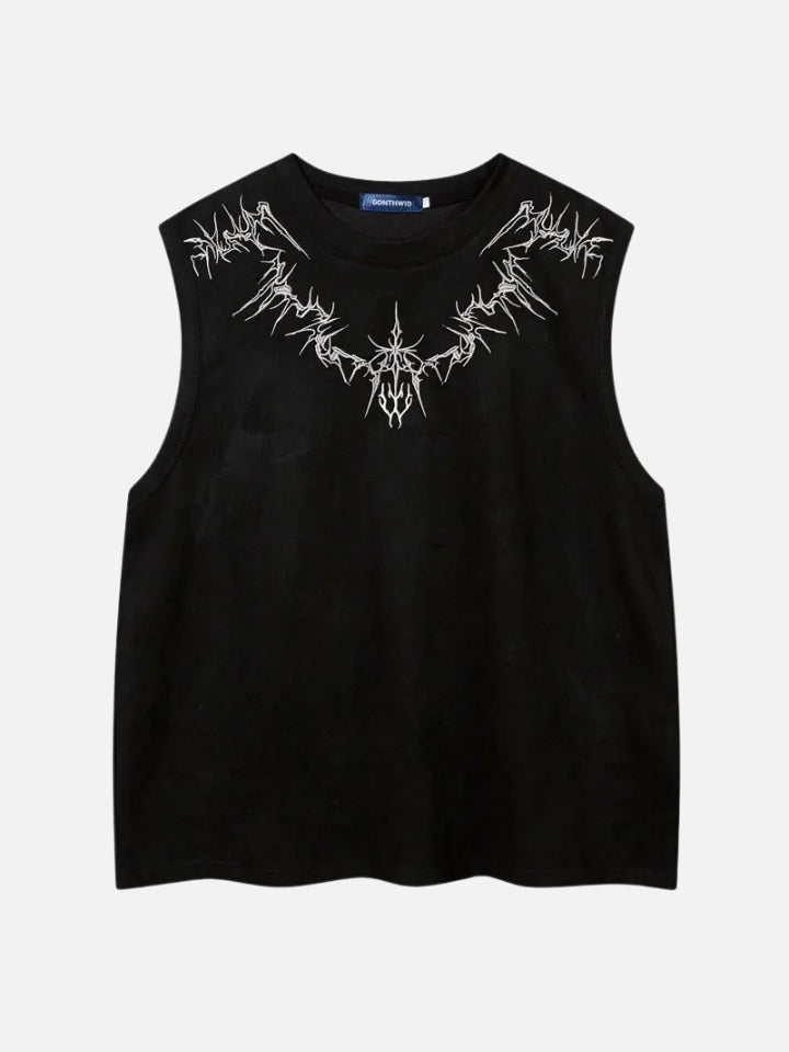Tank Top de Suede Estampada 'Spire'