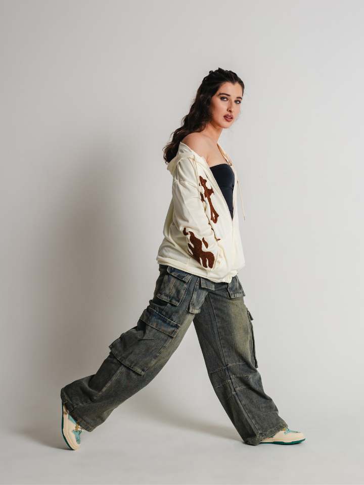 Pantalón Cargo para Mujer de Mezclilla 'High Trendy'